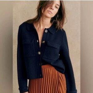 Sezane Navy Betty Cardigan Women's Size XS
Merino Wool Classic Knit